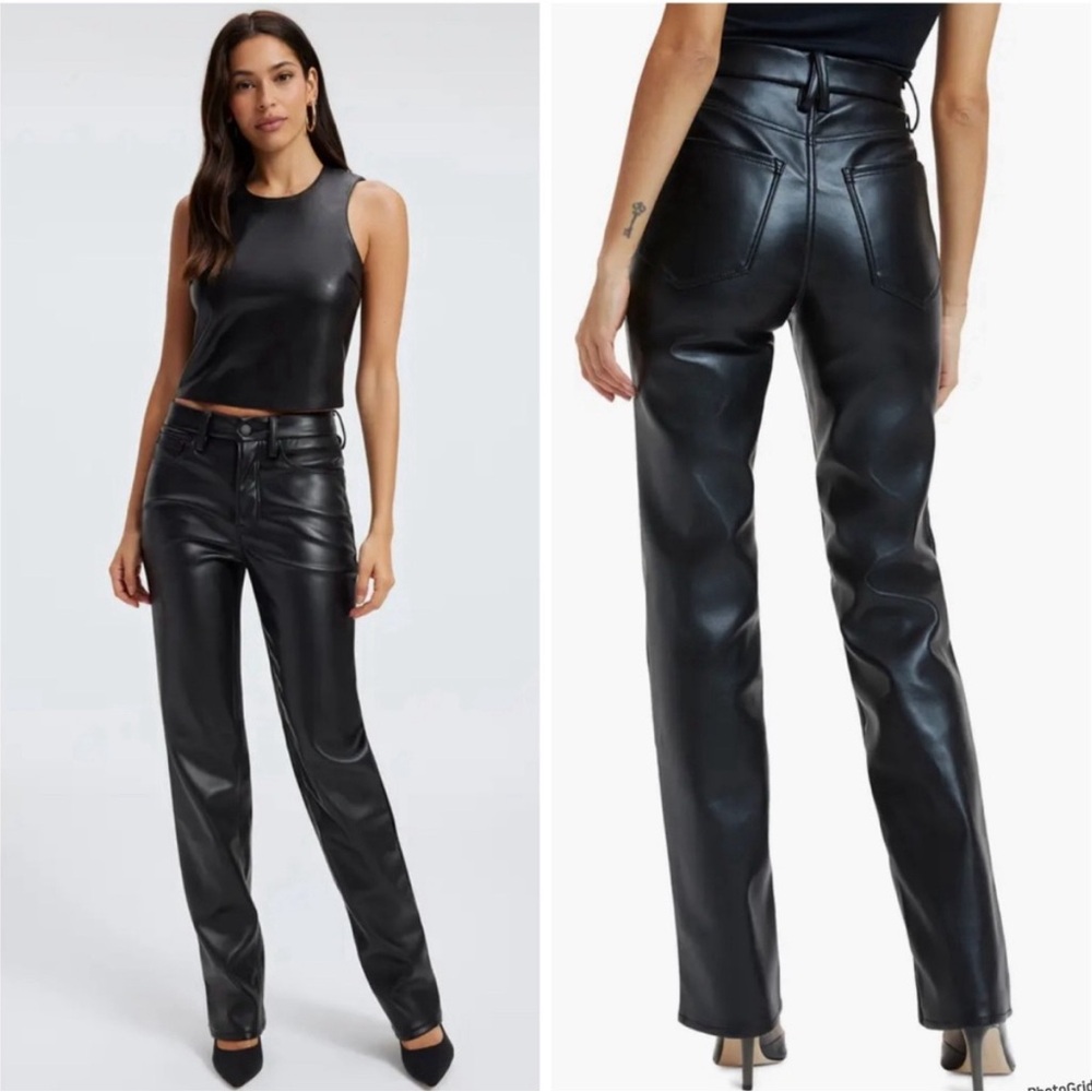 Good American Better Than Leather Faux Leather Good Icon Pants